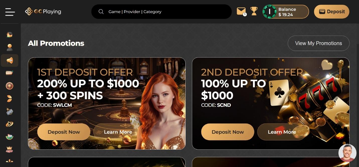 GC Playing Casino Image 2 - Promotions