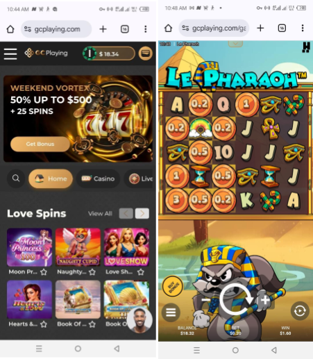 GC Playing Casino Image - Mobile Gaming