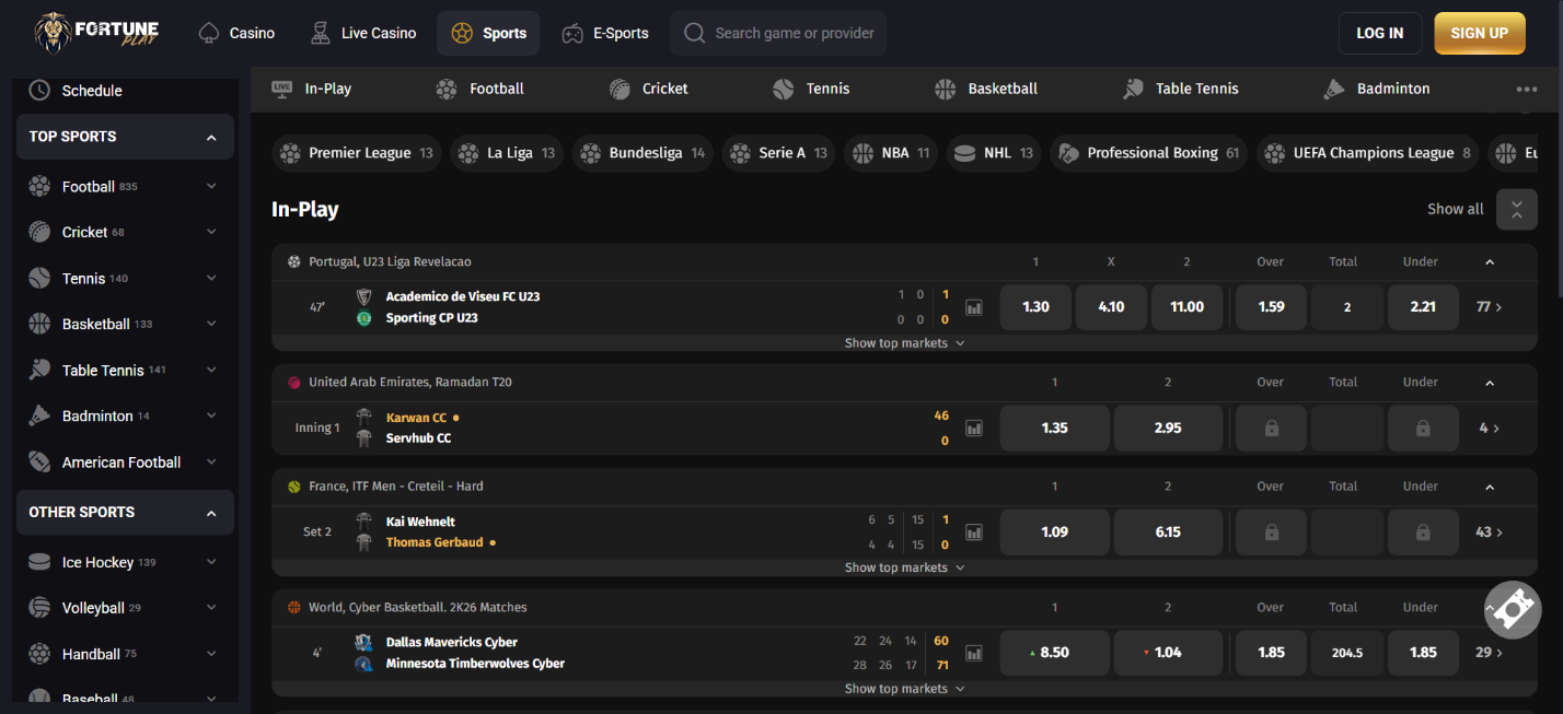 fortune casino screenshot